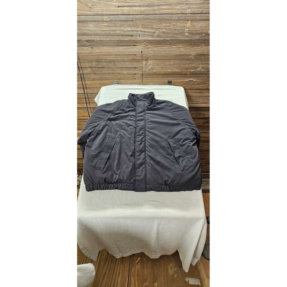 Kasper Womens Gray Full Zip Fleece Lined Bomber Jacket Plus Size 4X Mock Neck
